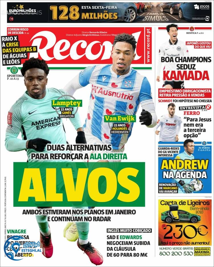 روزنامه ورزشی رکورد جمعه 8 اردیبهشت 1402 