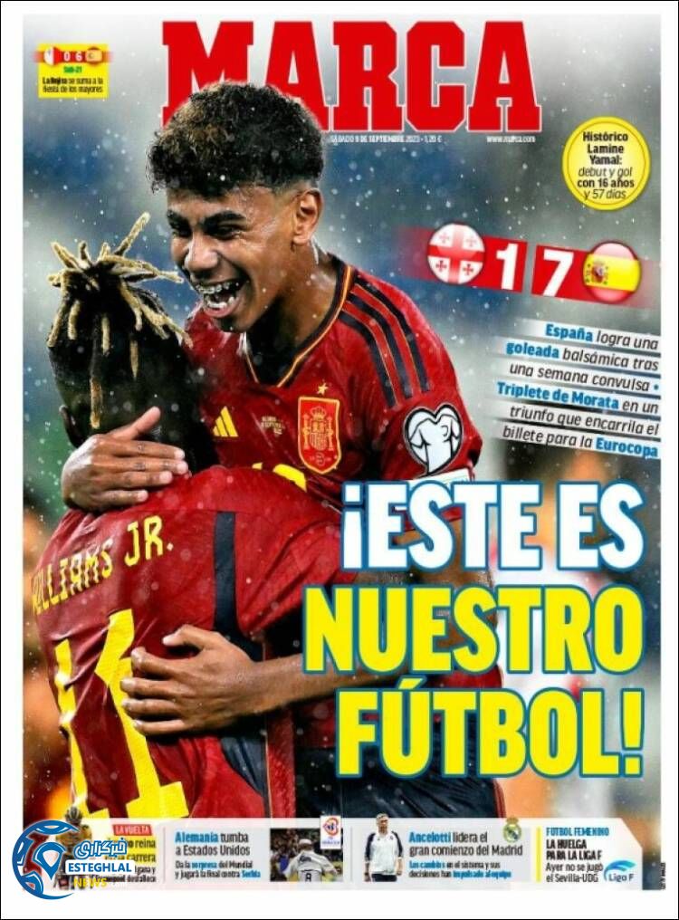 روزنامه ورزشی مارکا شنبه 18 شهریور 1402