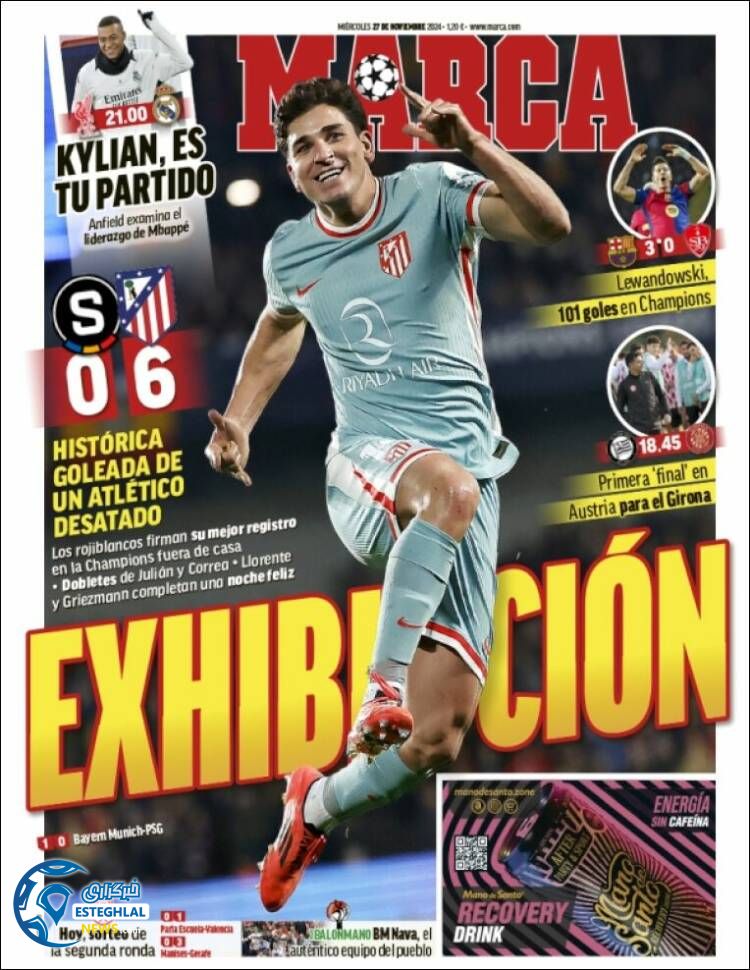 روزنامه ورزشی مارکا چهارشنبه 7 آذر 1403 