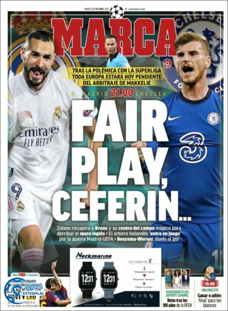 روزنامه ورزشی مارکا سه شنبه 7 اردیبهشت 1400