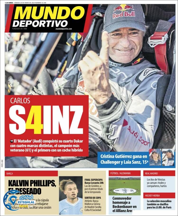 روزنامه  ورزشی موندو دپورتیوو شنبه 30 دی 1402 