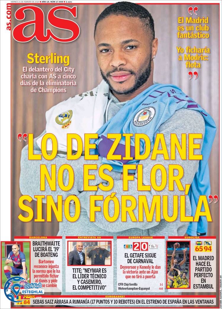 روزنامه ورزشی آاس جمعه 2 اسفند 1398