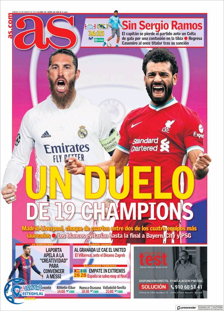 روزنامه ورزشی آاس شنبه 30 اسفند 1399