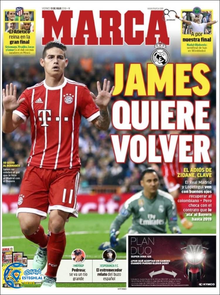 روزنامه ورزشی مارکا جمعه 22 تیر 1397