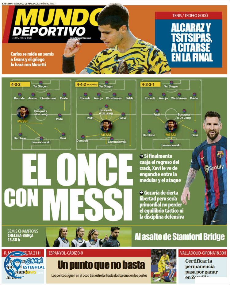 روزنامه ورزشی موندو دپوورتیوو شنبه 2 اردیبهشت 1402 