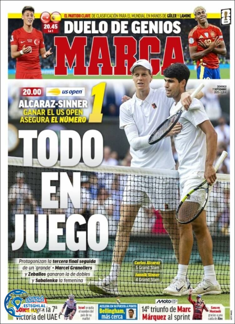 روزنامه ورزشی مارکا یکشنبه 16 شهریور 1404  