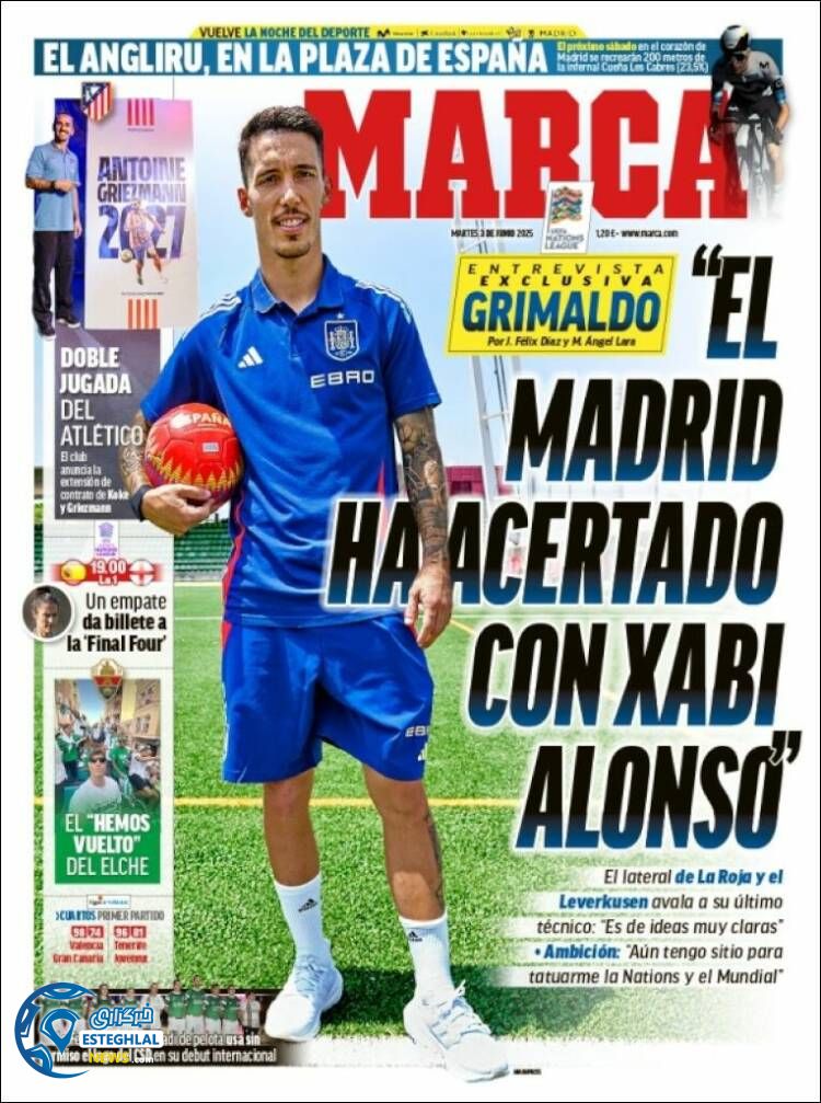 روزنامه ورزشی مارکا سه شنبه 13 خرداد 1404 