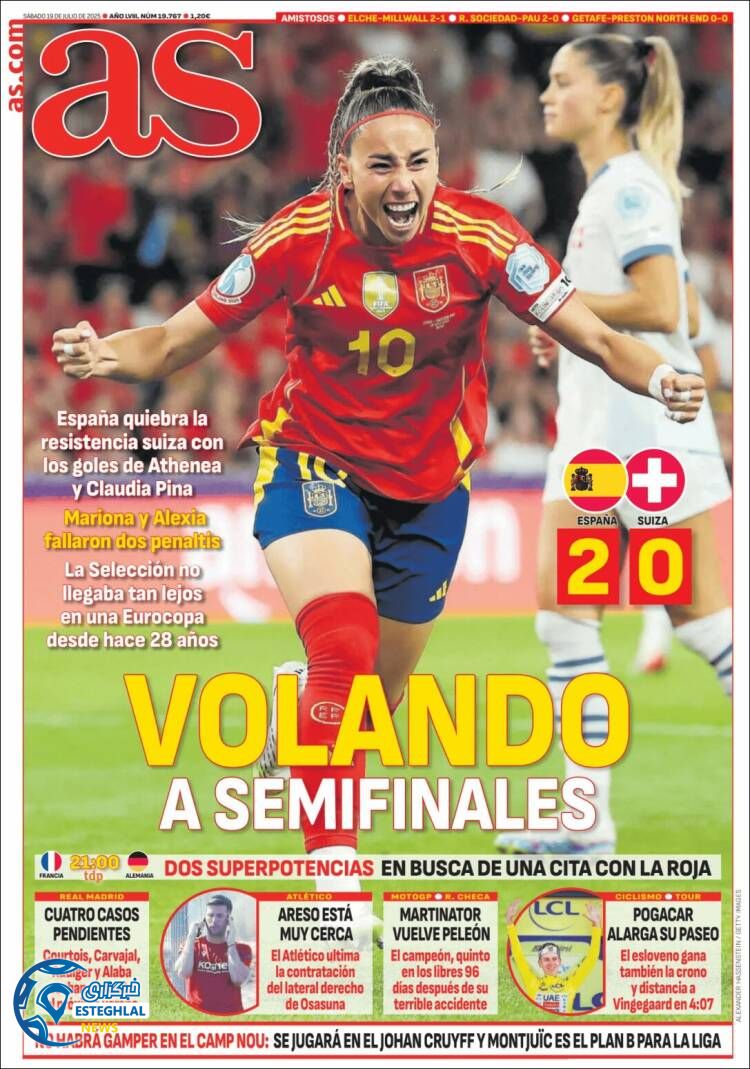 روزنامه ورزشی آ اس شنبه 28 تیر 1404  