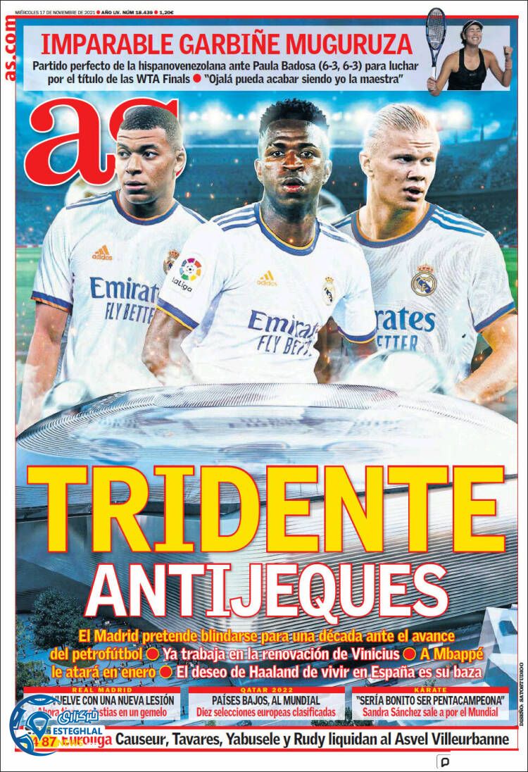 روزنامه ورزشی آ اس چهارشنبه 26 آبان 1400