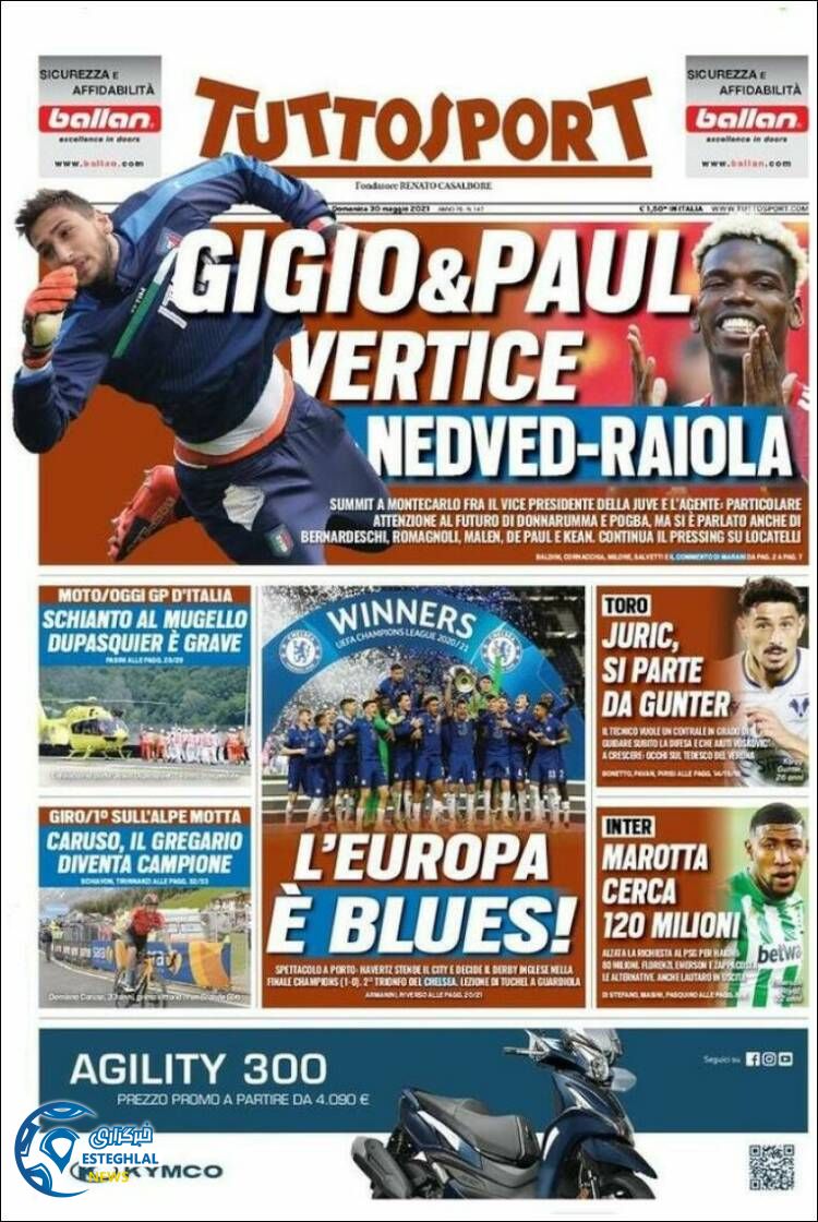 روزنامه ورزشی توتو اسپورت یکشنبه 9 خرداد 1400