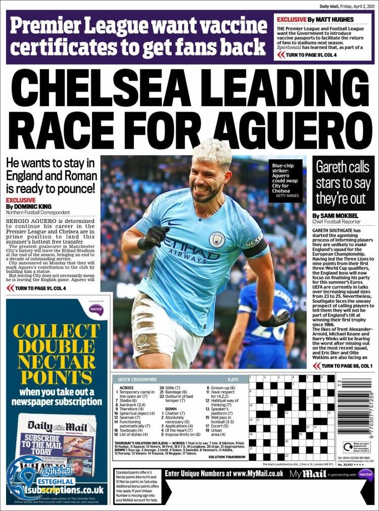 روزنامه ورزشی مایل اسپورت جمعه 13 فروردین 1400