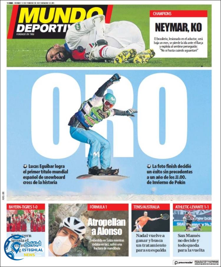 روزنامه ورزشی موندو دپورتیوو جمعه 24 بهمن 1399
