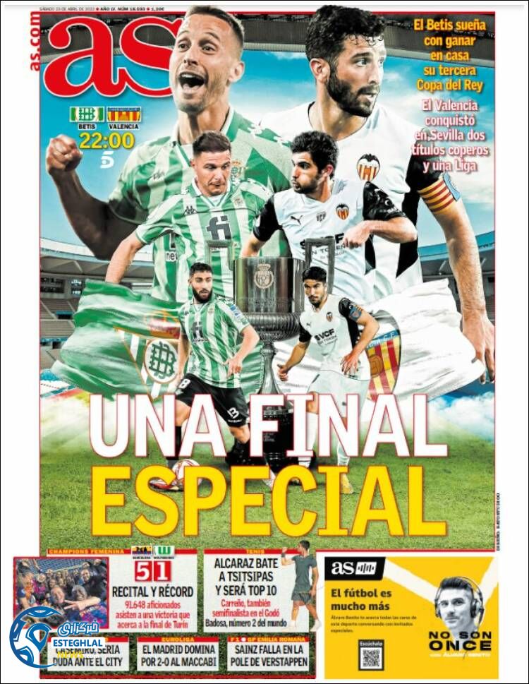 روزنامه ورزشی آ اس شنبه 3 اردیبهشت 1401