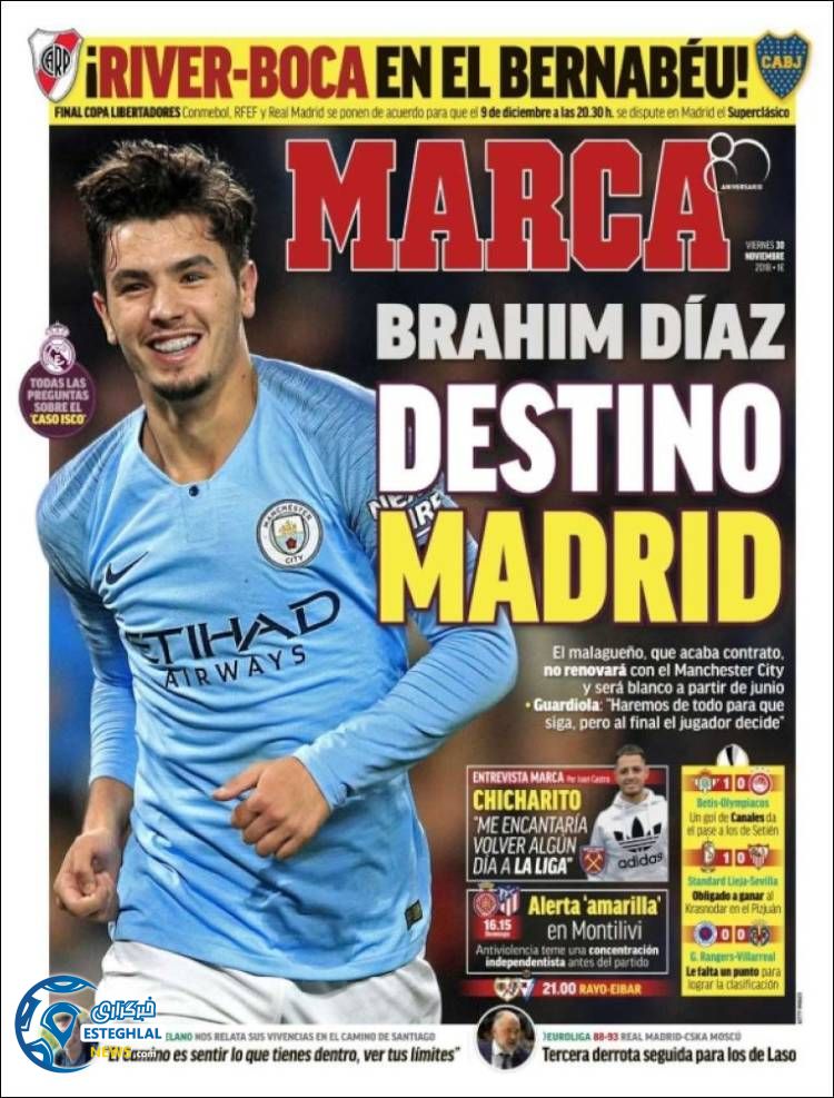 روزنامه مارکا جمعه 9 آذر 1397