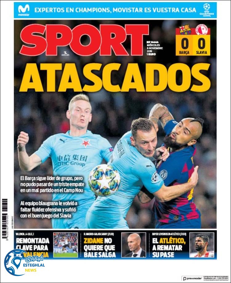 روزنامه ورزشی اسپورت چهارشنبه 15 آبان 1398