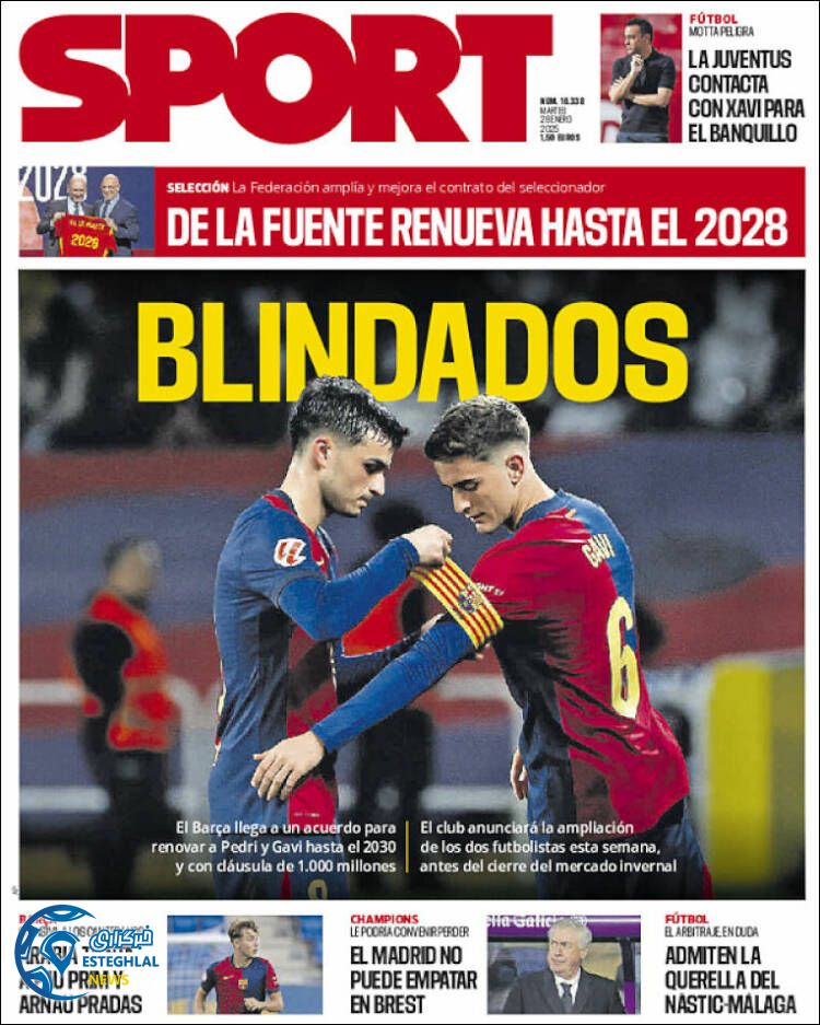 روزنامه  ورزشی  اسپورت سه شنبه 9 بهمن 1403 