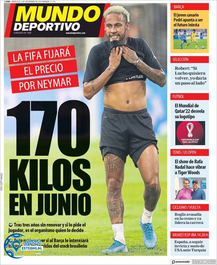 روزنامه ورزشی موندو دپورتیوو چهارشنبه 13 شهریور 1398