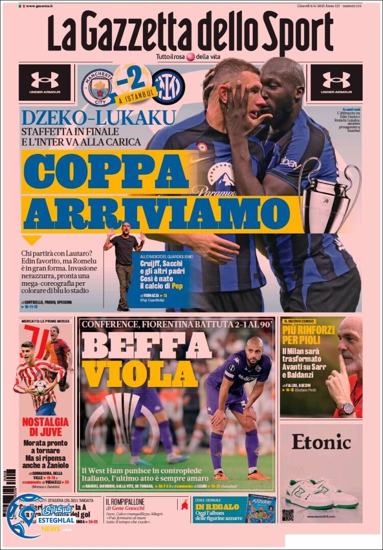 روزنامه ورزشی گاتزتا دلو اسپورت پنجشنبه 18 خرداد 1402 