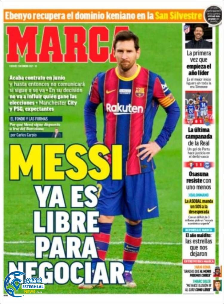 روزنامه ورزشی مارکا جمعه 12 دی 1399