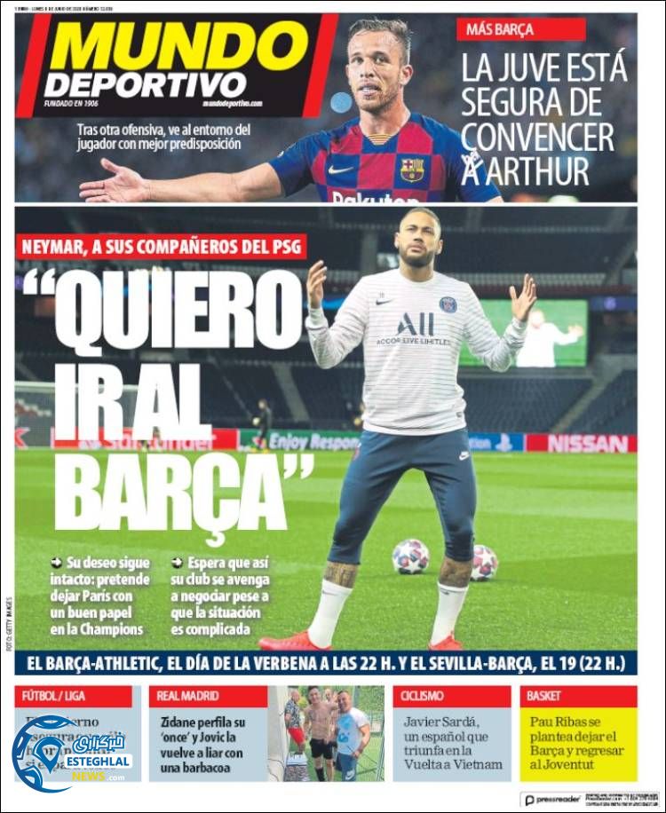 روزنامه ورزشی موندو دپورتیوو دوشنبه 19 خرداد 1399