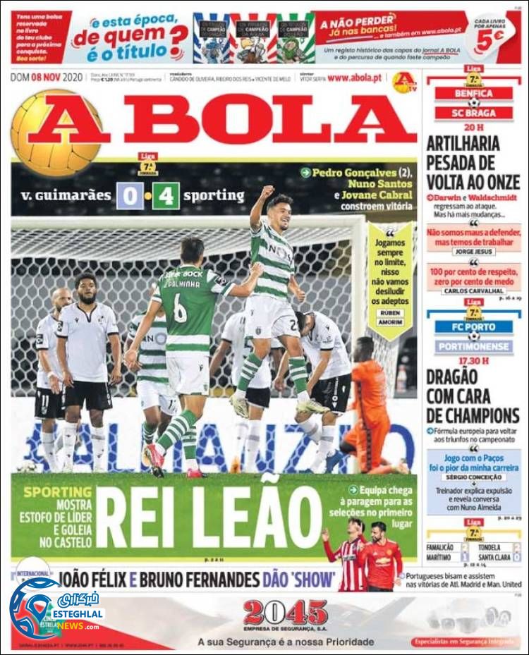 روزنامه ورزشی آبولا یکشنبه 18 آبان 1399