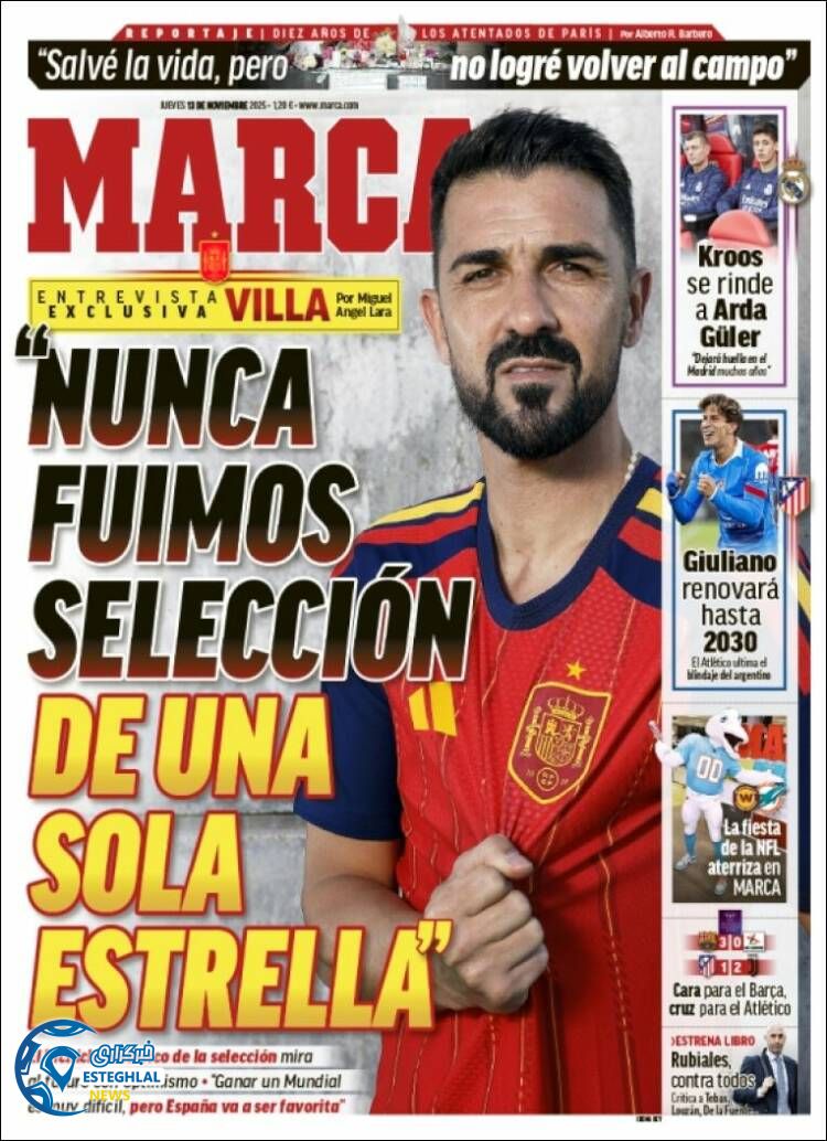 روزنامه  ورزشی مارکا  پنجشنبه 22 آبان 1404  