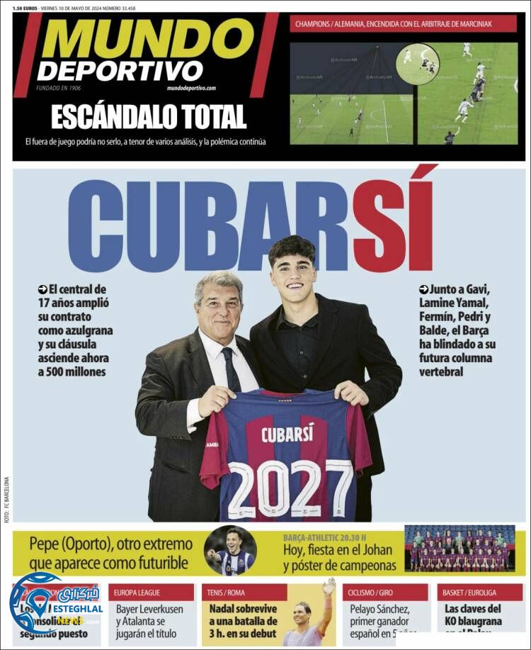 روزنامه ورزشی موندو دپورتیوو جمعه 21 اردیبهشت 1403 