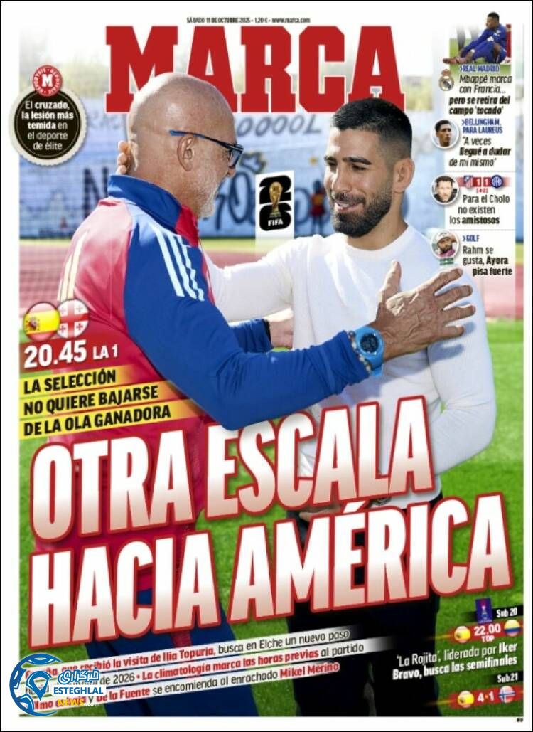 روزنامه ورزشی مارکا شنبه 19 مهر 1404  