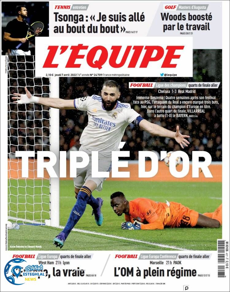 روزنامه ورزشی اکیپ پنجشنبه 18 فروردین 1401