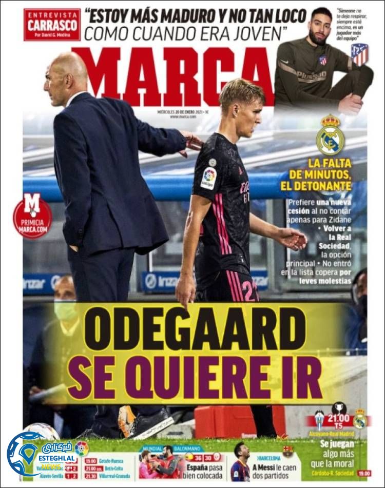 روزنامه ورزشی مارکا چهارشنبه 1 بهمن 1399