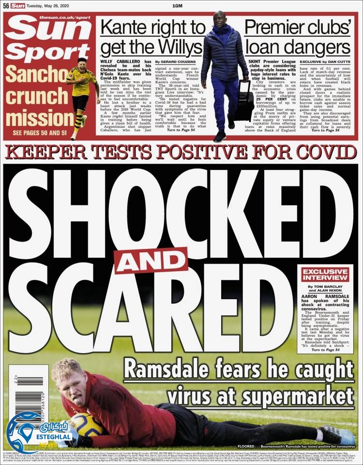 روزنامه ورزشی سان اسپورت سه شنبه 6 خرداد 1399