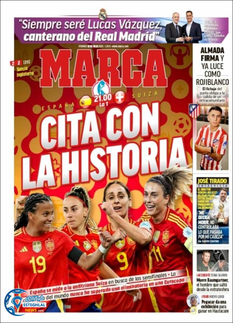 روزنامه ورزشی مارکا جمعه 27 تیر 1404 