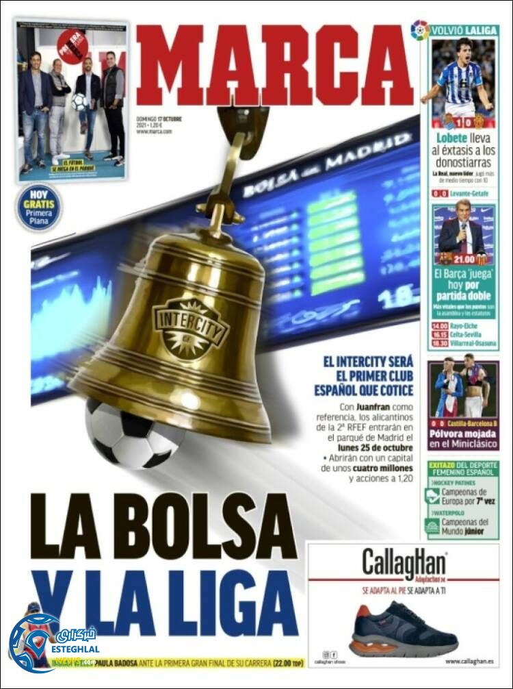 روزنامه ورزشی مارکا یکشنبه 25 مهر 1400