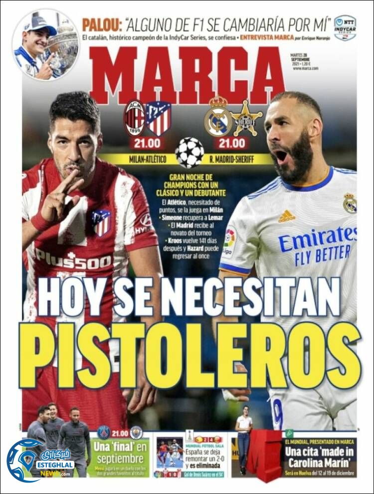 روزنامه ورزشی مارکا سه شنبه 6 مهر 1400