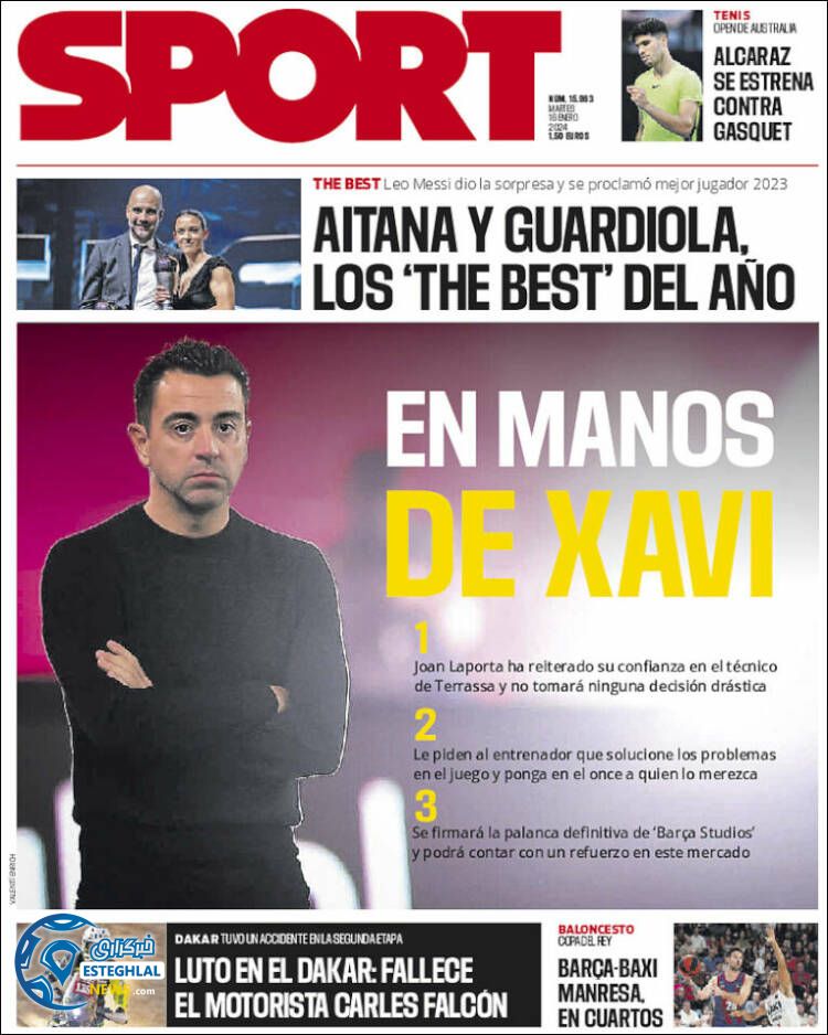 روزنامه ورزشی  اسپورت سه شنبه 26 دی 1402  