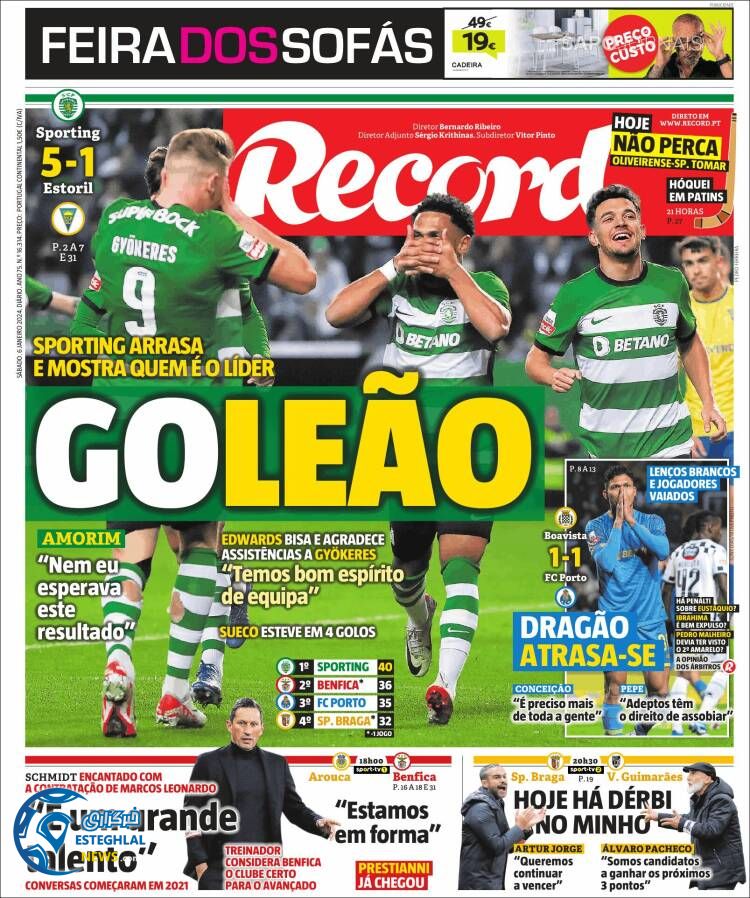 روزنامه ورزشی رکورد شنبه 16 دی 1402 