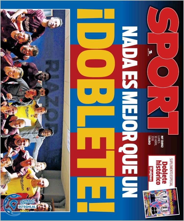 روزنامه ورزشی اسپورت دوشنبه 10 اردیبهشت 1397