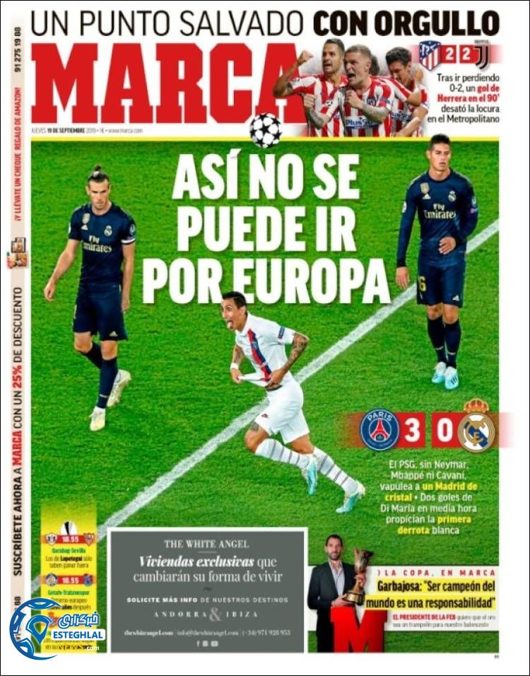 روزنامه ورزشی مارکا پنجشنبه 28 شهریور 1398