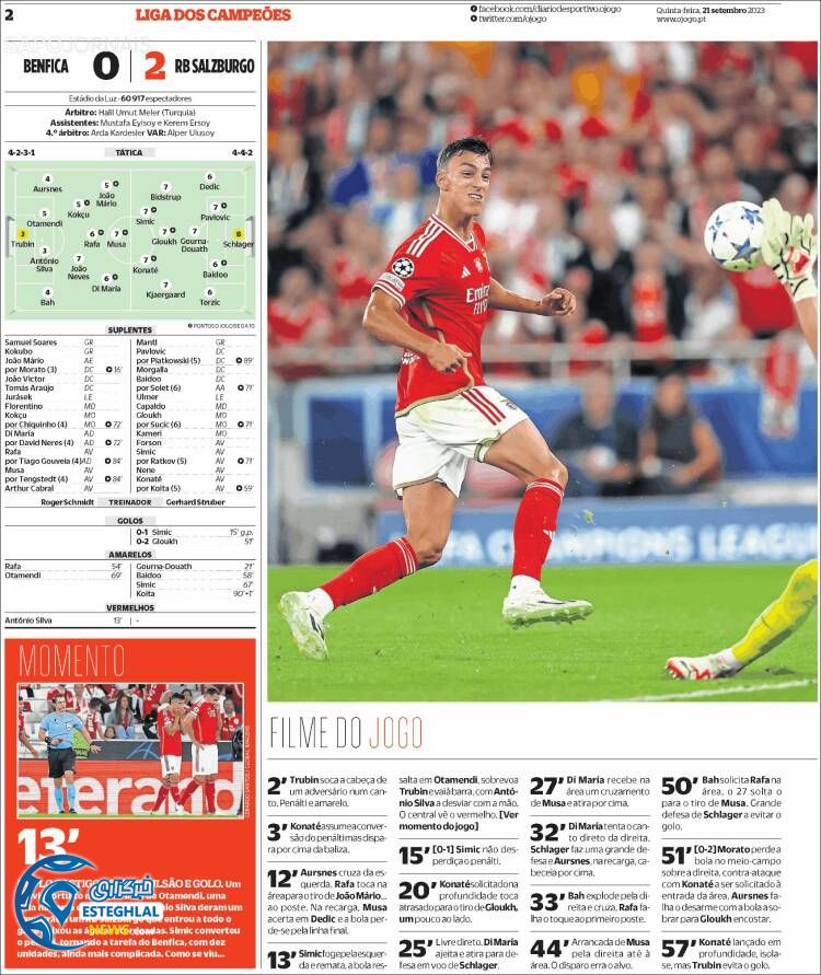 روزنامه ورزشی اوجوگو پنجشنبه 30 شهریور 1402