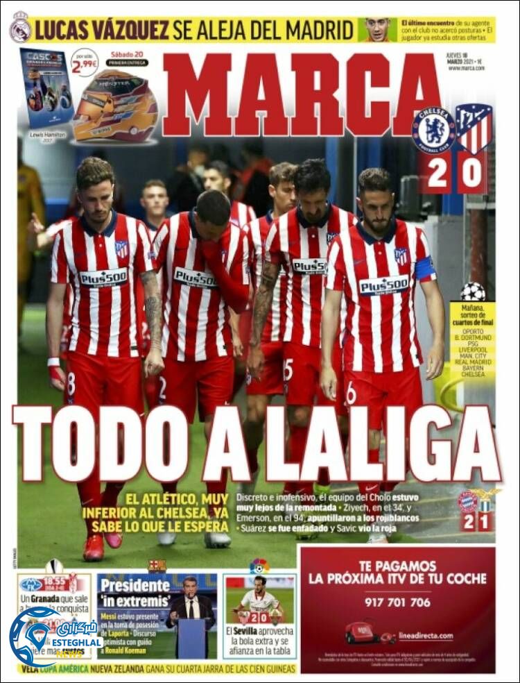 روزنامه ورزشی مارکا پنجشنبه 28 اسفند 1399