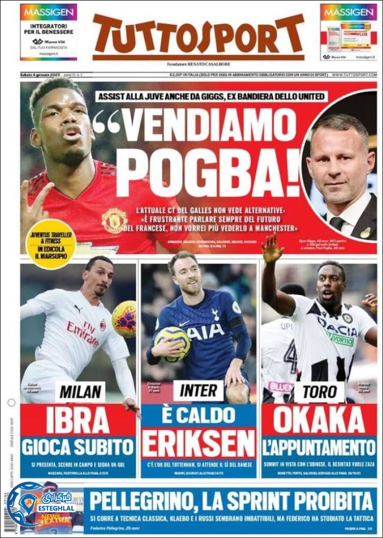 روزنامه ورزشی توتو اسپورت شنبه 14 دی 1398