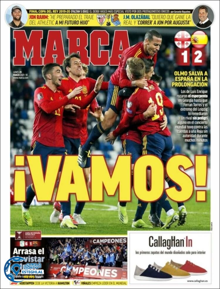 روزنامه ورزشی مارکا دوشنبه 9 فروردین 1400