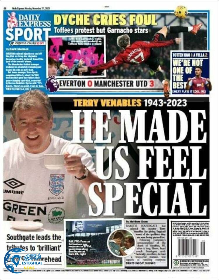 روزنامه ورزشی اکسپرس اسپورت دوشنبه 6 آذر 1402 