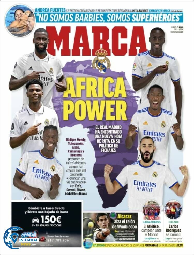 روزنامه ورزشی مارکا دوشنبه 6 تیر 1401