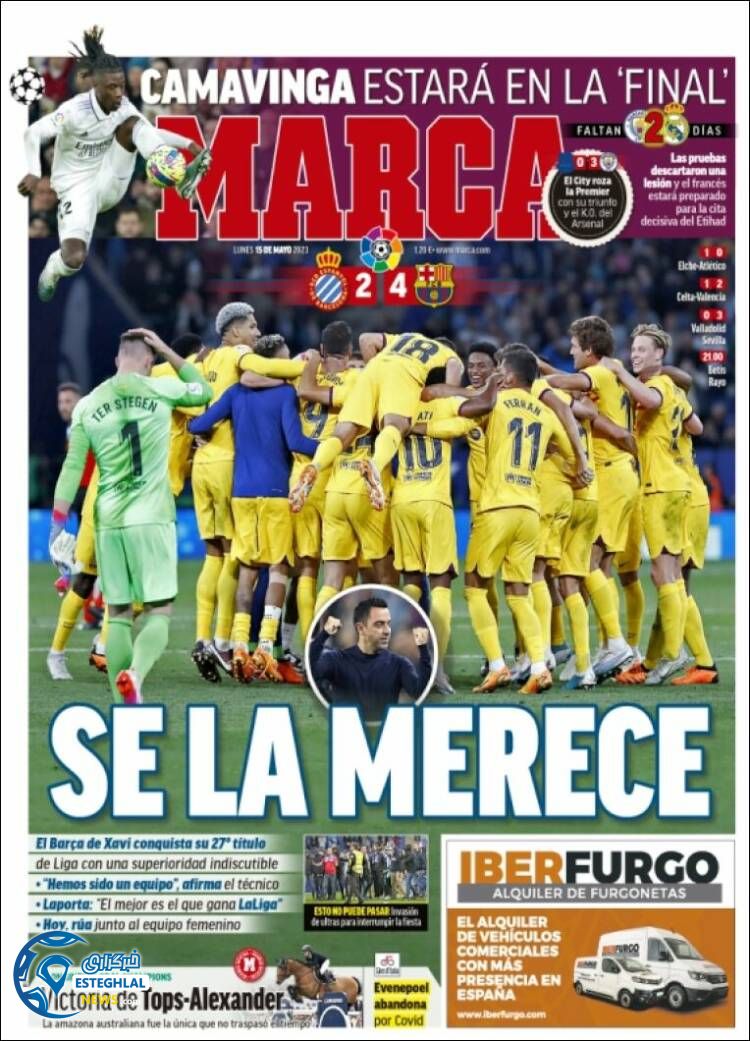 روزنامه ورزشی مارکا دوشنبه 25 اردیبهشت 1402 