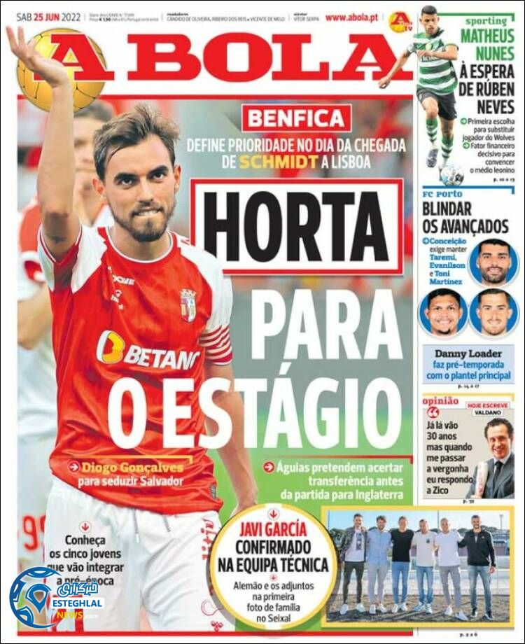 روزنامه ورزشی آبولا شنبه 4 تیر 1401