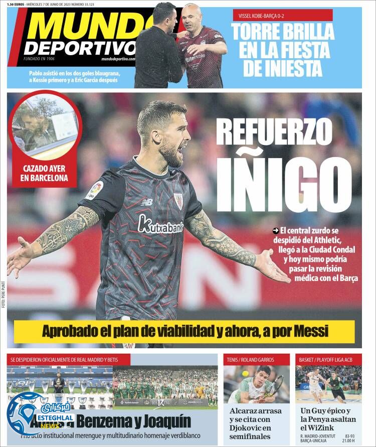 روزنامه ورزشی موندو دپورتیوو چهارشنبه 17 خرداد 1402 