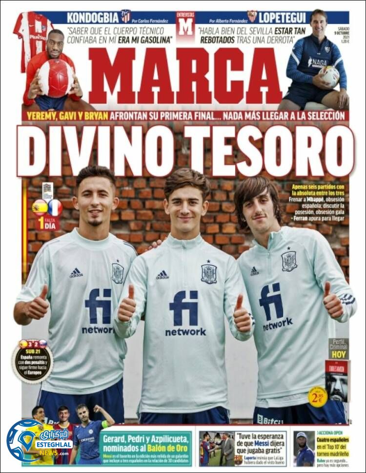 روزنامه ورزشی مارکا شنبه 17 مهر 1400