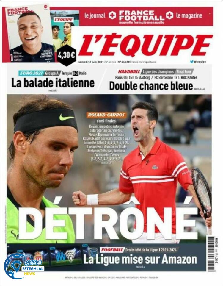 روزنامه ورزشی اکیپ شنبه 22 خرداد 1400