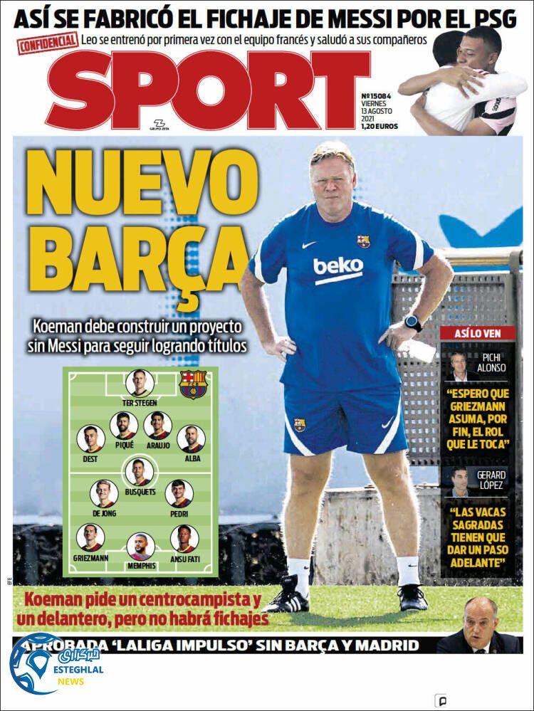 روزنامه ورزشی اسپورت جمعه 22 مرداد 1400